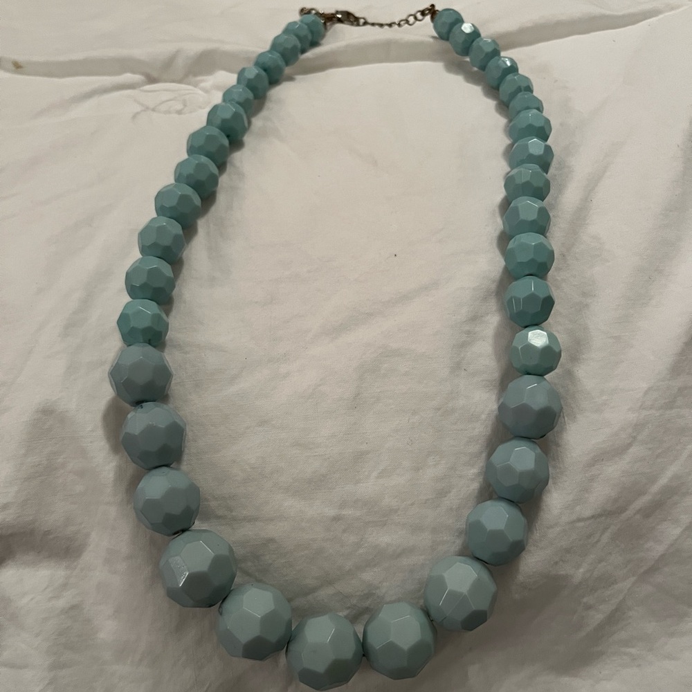 Aqua beaded necklace